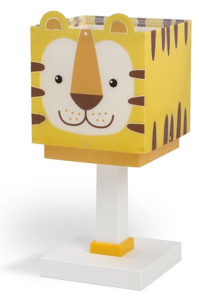 Dalber Dječja stolna lampa Mali Tigar, G4, širina 14 cm, Žuta, rasadnik, Plastika
