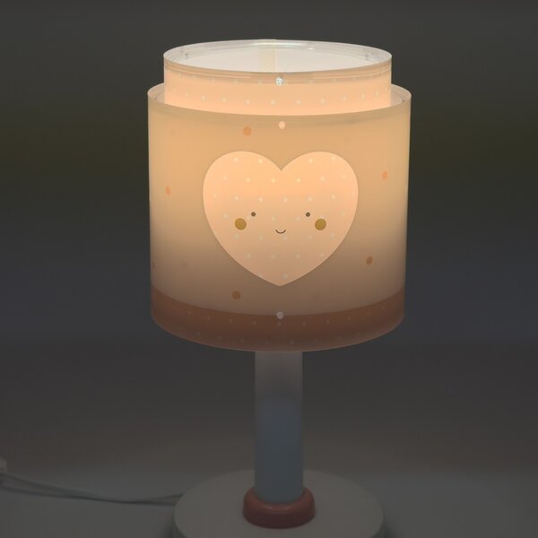 Dalber Dječja stolna lampa Baby Dreams, ružičasta, G4, Ø 15 cm, Bijela, rasadnik, Plastika