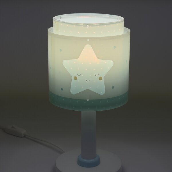 Dalber Dječja stolna lampa Baby Dreams, plava, G4, Ø 15 cm, Bijela, rasadnik, Plastika