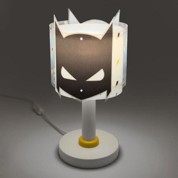 Dalber Dječja stolna lampa Dark Hero, G4, Ø 15 cm, Crno, rasadnik, Plastika