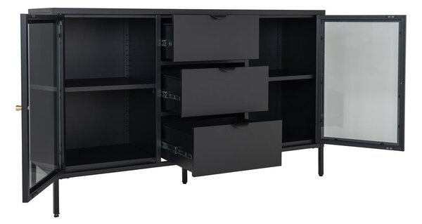 Crna metalna komoda 140x85 cm Dalby – House Nordic