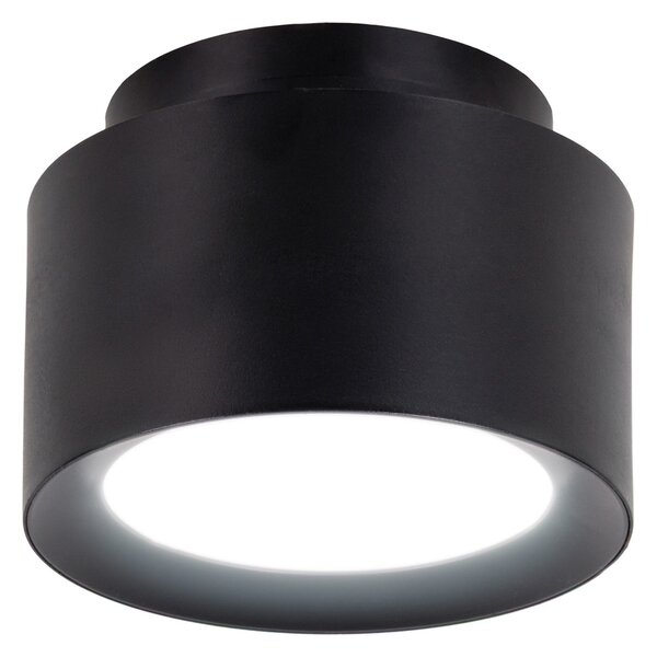 Näve LED stropna reflektor Trimes, Ø 14 cm, crna, CCT, postupno prigušivanje, prigušiva, Crno, Dnevni boravak/blagovaonica, Plastika
