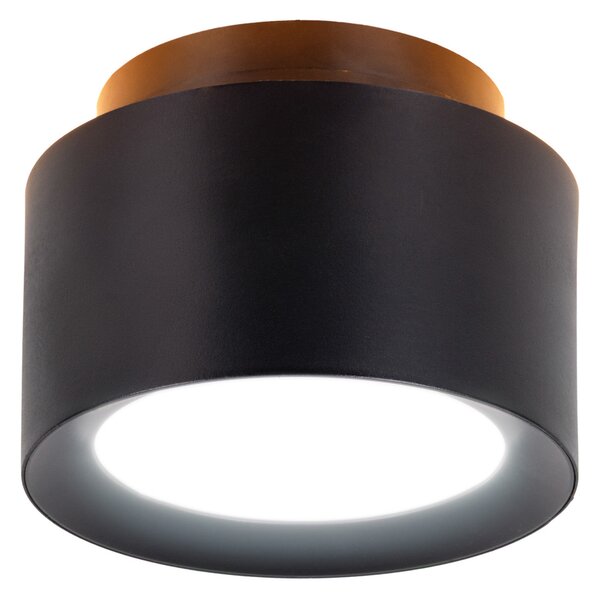 Näve LED stropna reflektor Trimes, Ø 14 cm, crna, CCT, postupno prigušivanje, prigušiva, Crno, Dnevni boravak/blagovaonica, Plastika