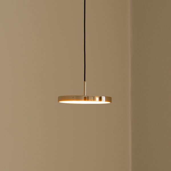 UMAGE LED viseća svjetiljka Asteria Micro, polirani mesing, Ø 15 cm, prigušiva, Zlato / mjed, Dnevni boravak/blagovaonica, Metal