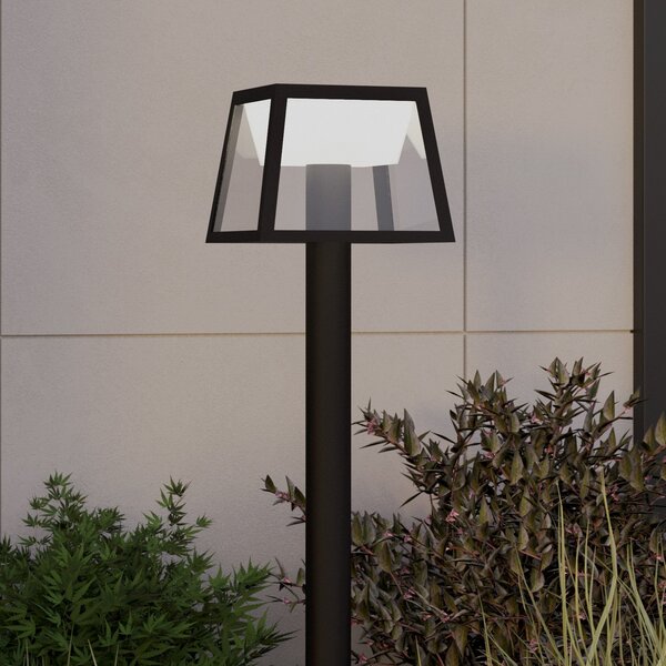 EGLO Solarna LED svjetiljka Altilia, visina 106 cm, crna, senzor, Crno, Plastika