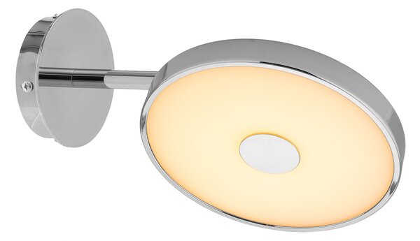 UMAGE LED zidna svjetiljka Asteria SHORT HW, polirani čelik, 28 cm, prigušiva, Metalik, Dnevni boravak/blagovaonica, Metal, Zidna utičnica ispod