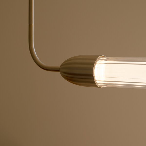 UMAGE viseća lampa LEMON SQUEEZE LINEAR, mesing 138 cm GU10, prigušiva, Zlato / mjed, Dnevni boravak/blagovaonica, Metal