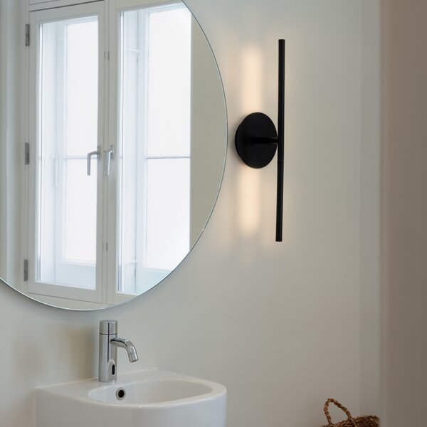 UMAGE LED zidna svjetiljka Omni, crna, širina 54 cm, 2 žarulje., prigušiva, Crno, Dnevni boravak/blagovaonica, Aluminij