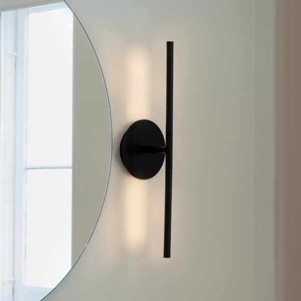 UMAGE LED zidna svjetiljka Omni, crna, širina 54 cm, 2 žarulje., prigušiva, Crno, Dnevni boravak/blagovaonica, Aluminij