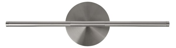 UMAGE LED zidna svjetiljka Omni, boje čelika, širina 54 cm, 2 žarulje., prigušiva, Metalik, Dnevni boravak/blagovaonica, Aluminij