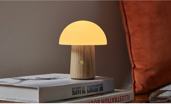 Prigušiva stolna lampa u prirodnoj boji sa staklenim sjenilom (visina 13 cm) Alice - Gingko