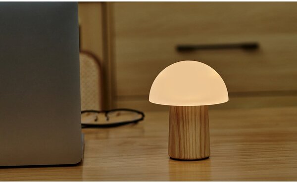 Prigušiva stolna lampa u prirodnoj boji sa staklenim sjenilom (visina 13 cm) Alice - Gingko
