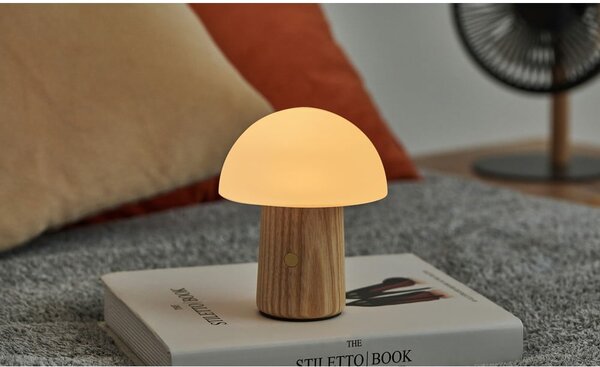 Prigušiva stolna lampa u prirodnoj boji sa staklenim sjenilom (visina 13 cm) Alice - Gingko