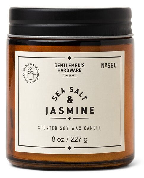 Mirisna svijeća od sojinog voska vrijeme gorenja 48 h Sea Salt & Jasmine – Gentlemen's Hardware