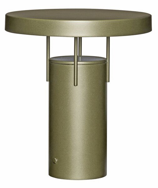 Hübsch HÖBSCH LED punjiva stolna lampa BringMe tamnozelena metalik, 28 cm, prigušiva, Zelena, Metal