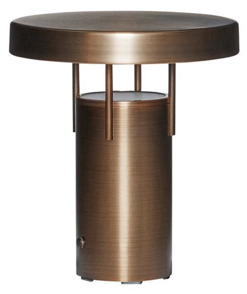 Hübsch HÖBSCH LED punjiva stolna lampa BringMe Mini, mesing, 20 cm, prigušiva, Zlato / mjed, Metal