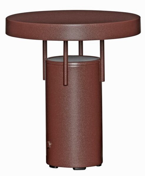 Hübsch HÖBSCH LED punjiva stolna lampa BringMe Mini, bordo, 20 cm, prigušiva, Crvena, Metal