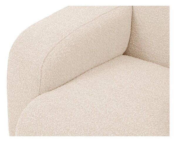 Bež kutna garnitura od bouclé tkanine (s desnim kutom) Molino – Micadoni Home