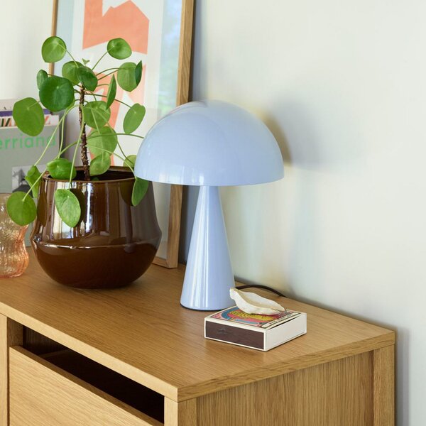 Hübsch HÖBSCH Mush Mini stolna lampa, ledeno plava, metalna, visina 25 cm, Plava, spavaća soba, Metal