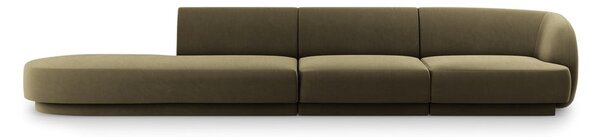 Zelena baršunasti sofa 302 cm Miley – Micadoni Home