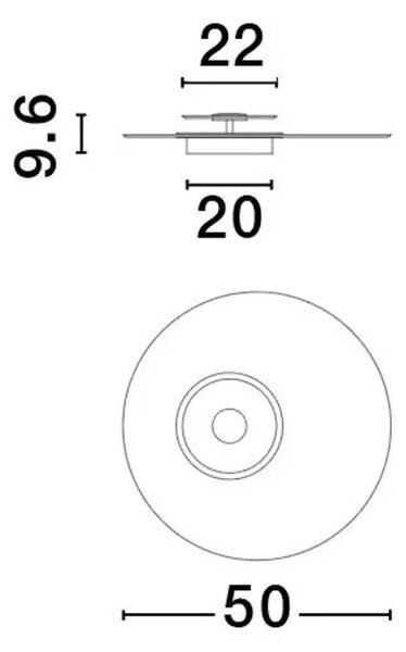 COPO PLAFONJERA LED/3000K/29W/1905Lm/BRASS GOLD NL9030640