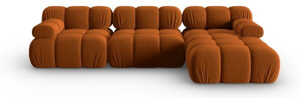 Narančasta baršunasti sofa 285 cm Bellis – Micadoni Home