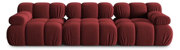 Crvena baršunasti sofa 282 cm Bellis – Micadoni Home