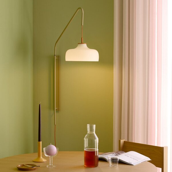 Hübsch HÜBSCH Current zidna lampa, svijetli pijesak, projekcija 71 cm, Bež, Dnevni boravak/blagovaonica, Staklo