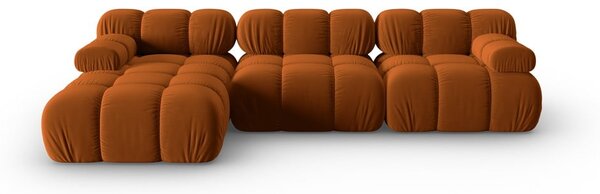 Narančasta baršunasti sofa 285 cm Bellis – Micadoni Home