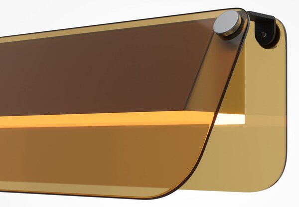 Maytoni LED zidna lampa FLAT, jantarna/mesingana, širina 43 cm, staklo/metal, Zlato / mjed, Dnevni boravak/blagovaonica, Metal, Zidni kvadrat