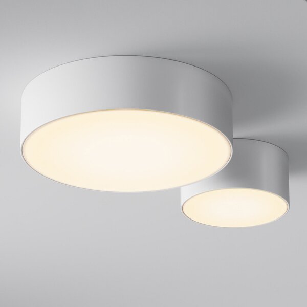 Maytoni Zon LED vanjska stropna svjetiljka, bijela, Ø 12 cm, 3000 K, metalna, Bijela, Aluminij