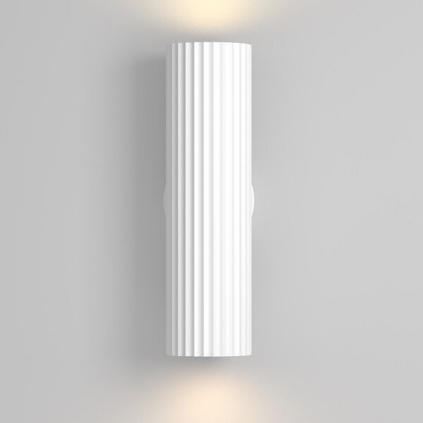 Maytoni Zidna lampa Calipso, bijela, visina 20 cm, metalna, 2xGU10, gore/dolje, prigušiva, Bijela, Dnevni boravak/blagovaonica, Aluminij