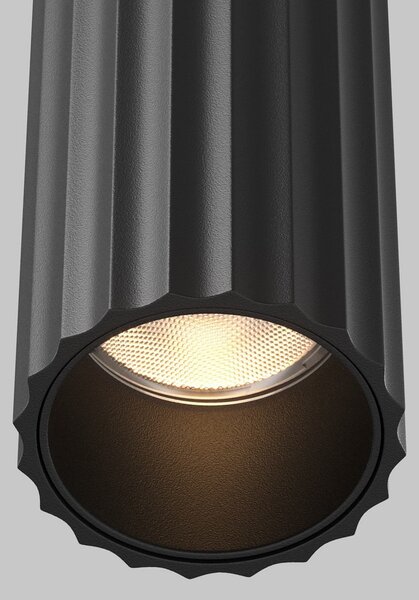 Maytoni LED zidna svjetiljka Calipso, crna, visina 49 cm, metalna, 4 žarulje., Crno, Dnevni boravak/blagovaonica, Aluminij