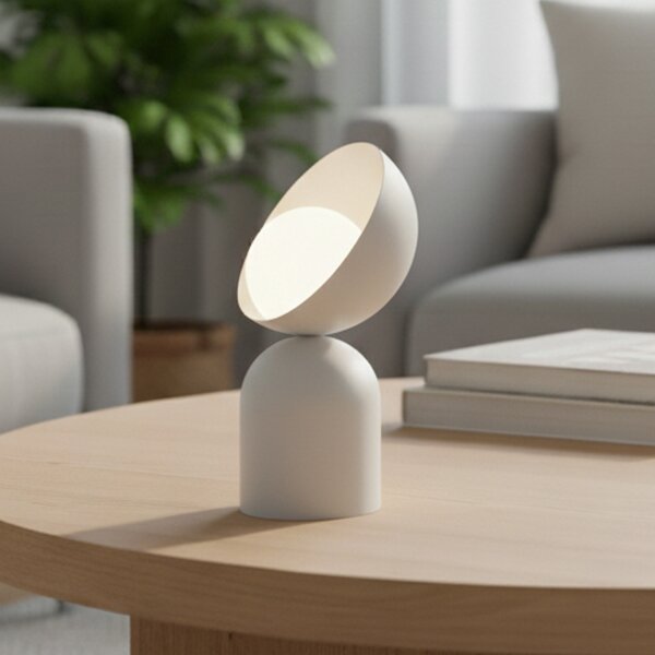 EMIBIG LIGHTING Stolna lampa Boto LN1, bež, čelik/staklo, visina 31 cm, G9, Bež, Dnevni boravak/blagovaonica, Metal