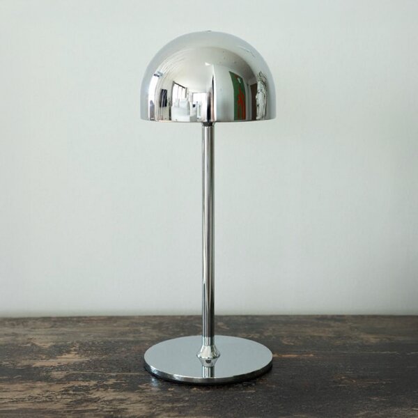 Sirius Tim LED stolna lampa na baterije, kromirana, visina 30 cm, IP54, Metalik, Dnevni boravak/blagovaonica, Metal