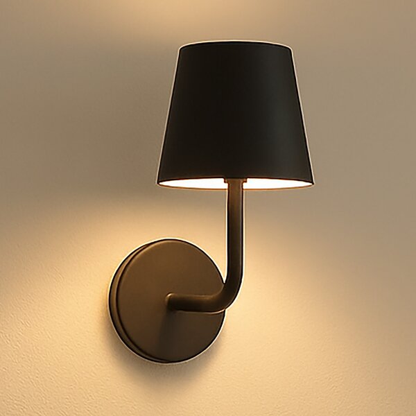 FH Lighting LED zidna svjetiljka na baterije Magnetska, crna, CCT, IP54, prigušljiva, prigušiva, Crno, Dnevni boravak/blagovaonica, Metal