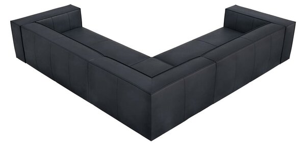 Tamno plava kožna kutna garnitura (promjenjiva) Madame – Windsor & Co Sofas