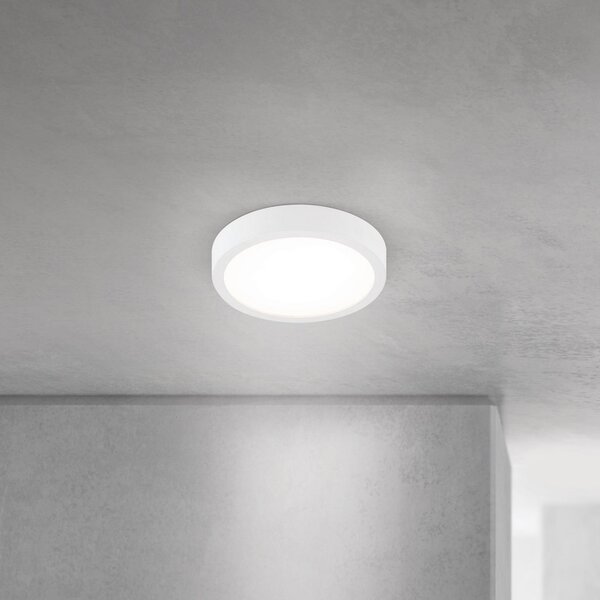 ORION LED stropna svjetiljka Disc, bijela Ø 14 cm, CCT, metal/plastika, prigušiva, Bijela, Dnevni boravak/blagovaonica, Aluminij