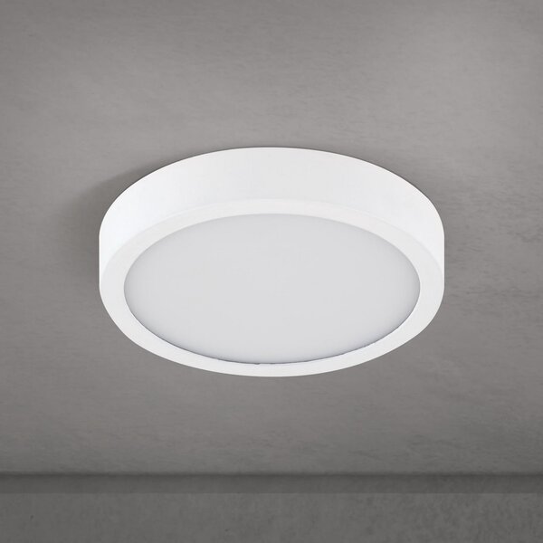 ORION LED stropna svjetiljka Disc, bijela Ø 14 cm, CCT, metal/plastika, prigušiva, Bijela, Dnevni boravak/blagovaonica, Aluminij