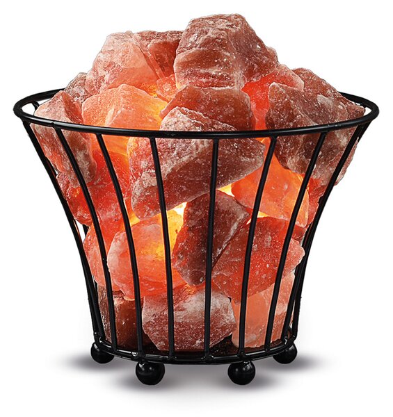 Wagner Life Košara za vatru od slane lampe mala, crna, jantarna, Naranča, Dnevni boravak/blagovaonica, Kamen