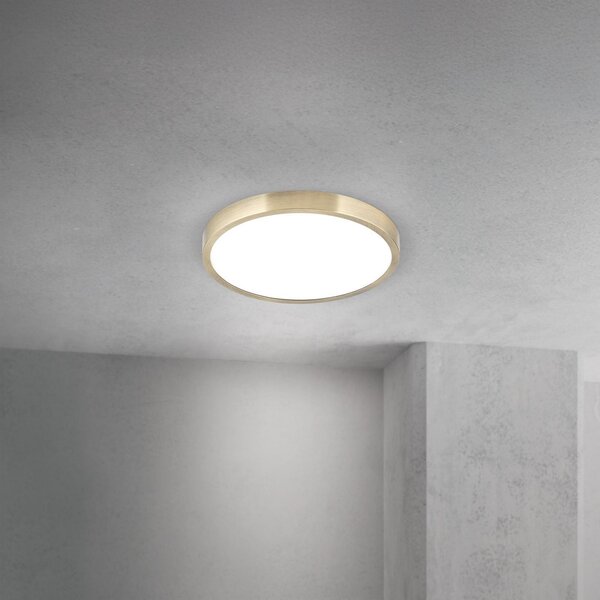 ORION LED stropna svjetiljka Disc, antikni mesingani finiš, Ø 24 cm, CCT, prigušiva, Bronca / stari mesing, Dnevni boravak/blagovaonica, Aluminij