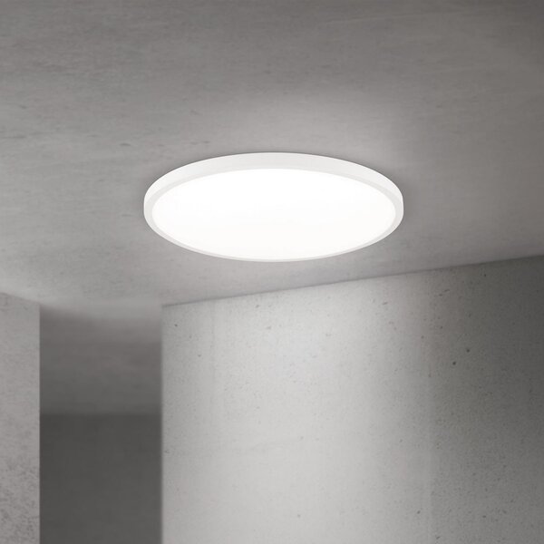 ORION LED stropna svjetiljka Disc, bijela Ø 60 cm, CCT, metal/plastika, prigušiva, Bijela, Dnevni boravak/blagovaonica, Aluminij