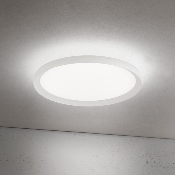 ORION LED stropna svjetiljka Kant, Ø 40 cm, bijela, CCT, metal/plastika, prigušiva, Bijela, Dnevni boravak/blagovaonica, Aluminij