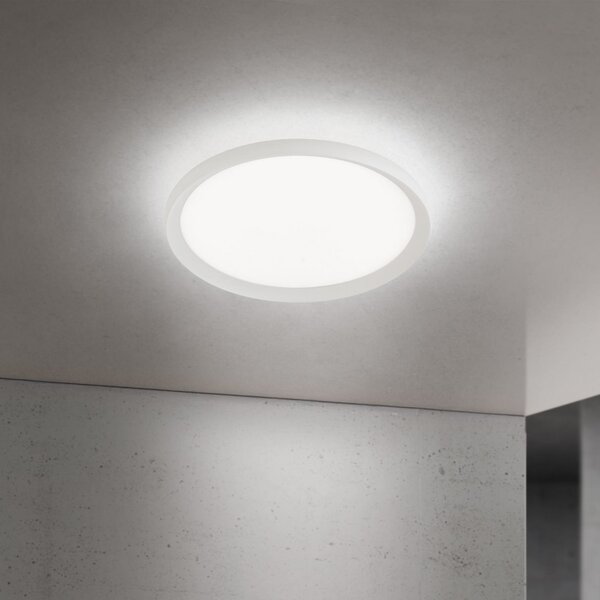 ORION LED stropna svjetiljka Kant, Ø 40 cm, bijela, CCT, metal/plastika, prigušiva, Bijela, Dnevni boravak/blagovaonica, Aluminij