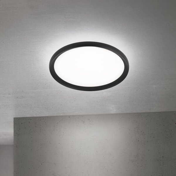 ORION LED stropna svjetiljka Kant, Ø 40 cm crna, CCT metal/plastika, prigušiva, Crno, Dnevni boravak/blagovaonica, Aluminij