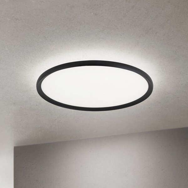 ORION LED stropna svjetiljka Kant, Ø 60 cm crna, CCT metal/plastika, prigušiva, Crno, Dnevni boravak/blagovaonica, Aluminij