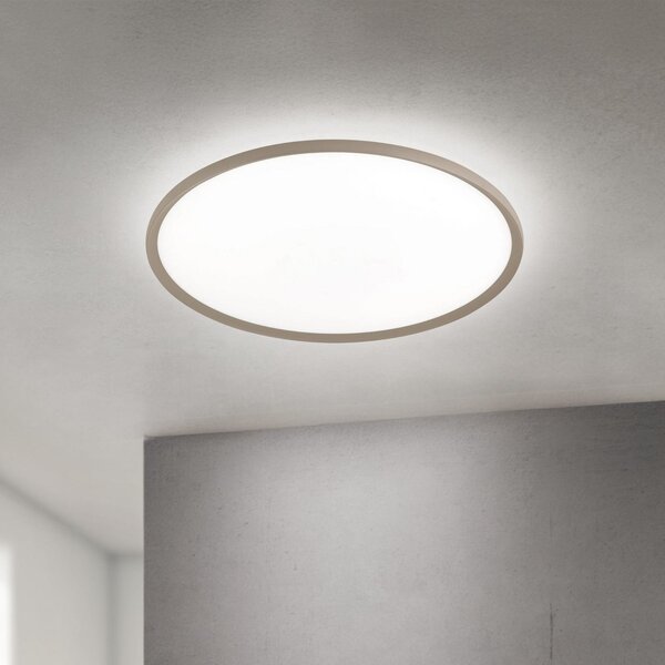 ORION LED stropna svjetiljka Kant, Ø 80 cm, kaki, CCT, metal/plastika, prigušiva, Zelena, Dnevni boravak/blagovaonica, Aluminij
