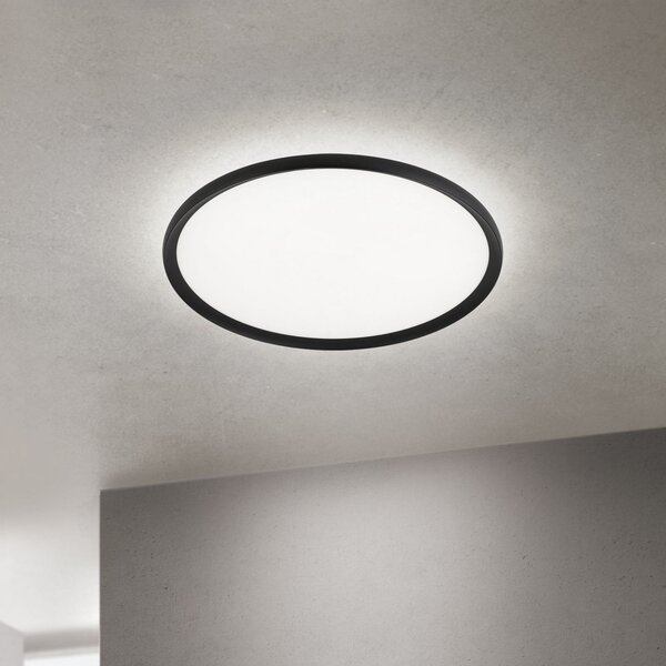 ORION LED stropna svjetiljka Kant, Ø 60 cm crna, CCT metal/plastika, prigušiva, Crno, Dnevni boravak/blagovaonica, Aluminij