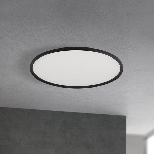 ORION LED stropna svjetiljka Kant, Ø 80 cm crna, CCT metal/plastika, prigušiva, Crno, Dnevni boravak/blagovaonica, Aluminij
