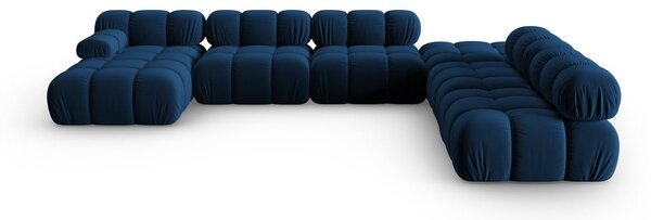 Plava baršunasti sofa 379 cm Bellis – Micadoni Home
